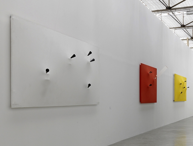 Exhibition view of three “Mur magnétiques” at Palais de Tokyo, photo by André Morin. ADAGP, Paris 2015
